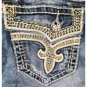 Light Wash Rock Revival Skinny Jeans "Kai" Tag Size 29 Inseam 32